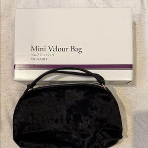 Black Velour Mini Bag